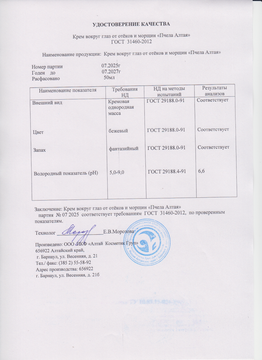 Паспорт №072025
